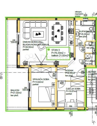 Apartmán na prodej 98 m² – Privlaka