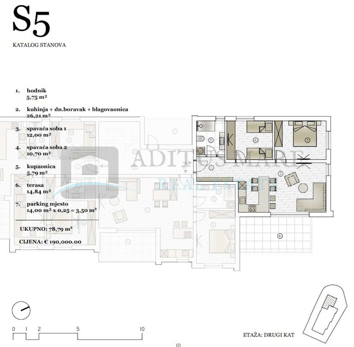 Flat For sale - ŠIBENSKO-KNINSKA VODICE