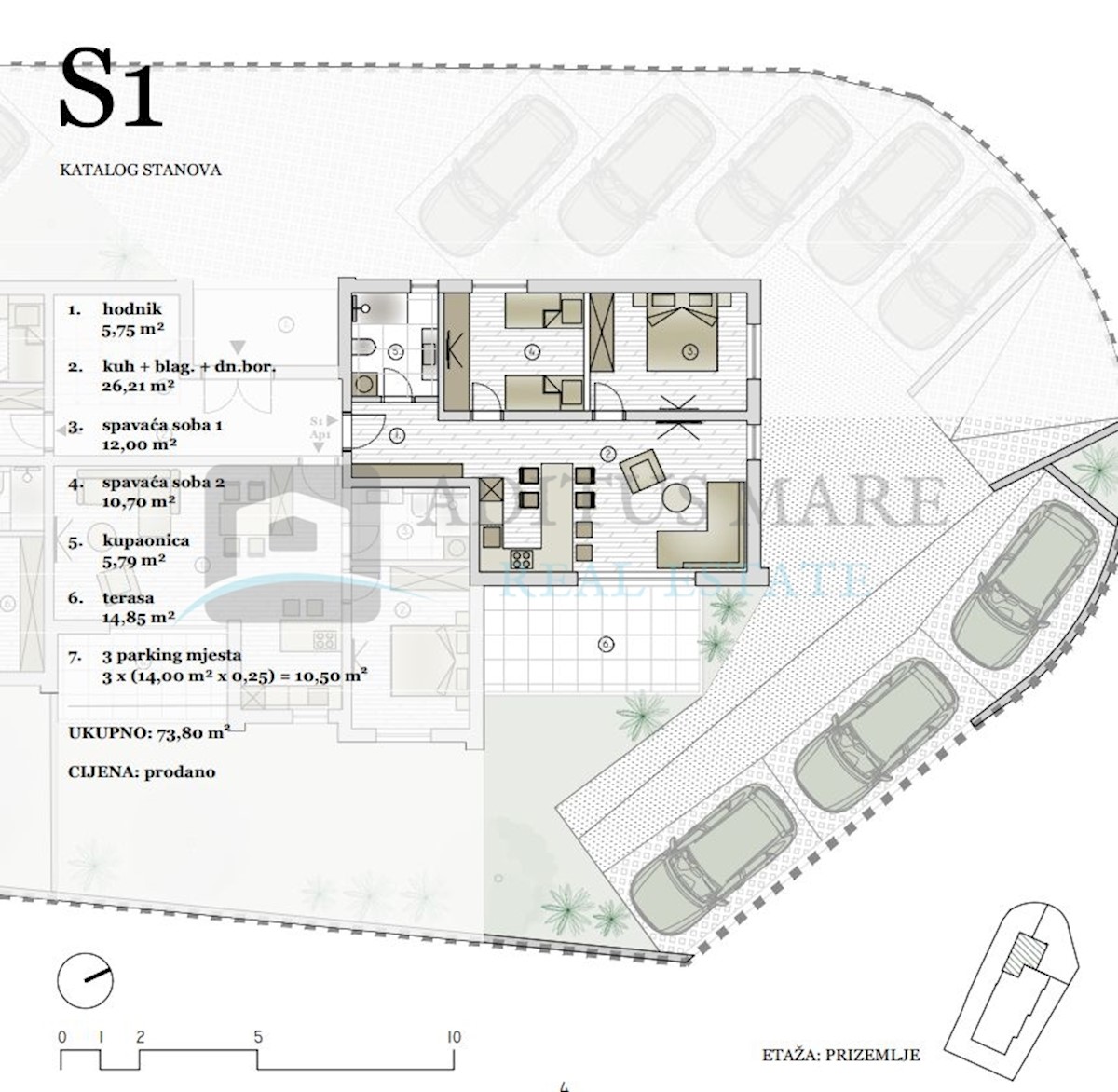 Flat For sale - ŠIBENSKO-KNINSKA VODICE