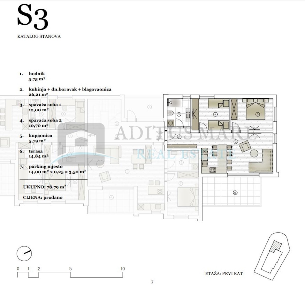 Flat For sale - ŠIBENSKO-KNINSKA VODICE
