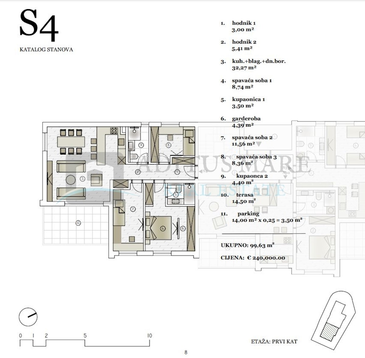 Flat For sale - ŠIBENSKO-KNINSKA VODICE