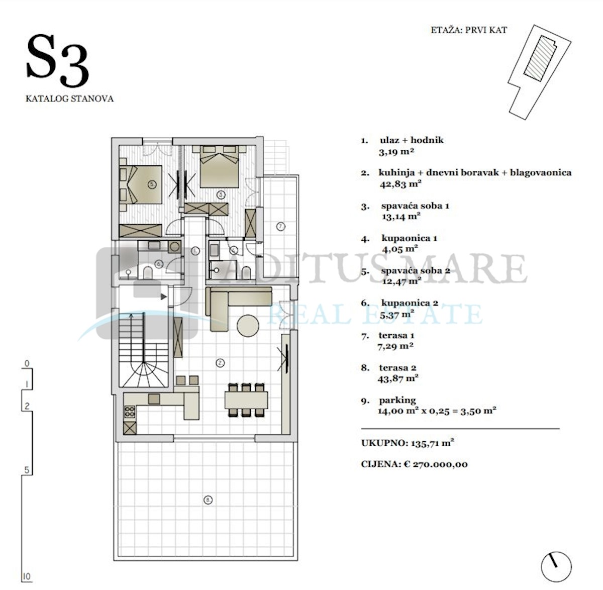 Apartma Na predaj - ŠIBENSKO-KNINSKA VODICE