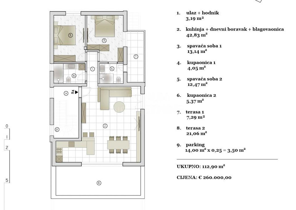 Appartamento In vendita - ŠIBENSKO-KNINSKA VODICE