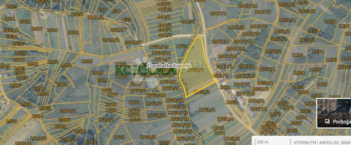 Działka na sprzedaż 1500 m² – Konšćica