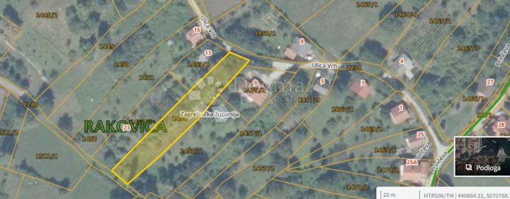 Parcela na predaj 676 m² – Mala Rakovica
