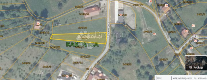 Parcela na predaj 1252 m² – Mala Rakovica