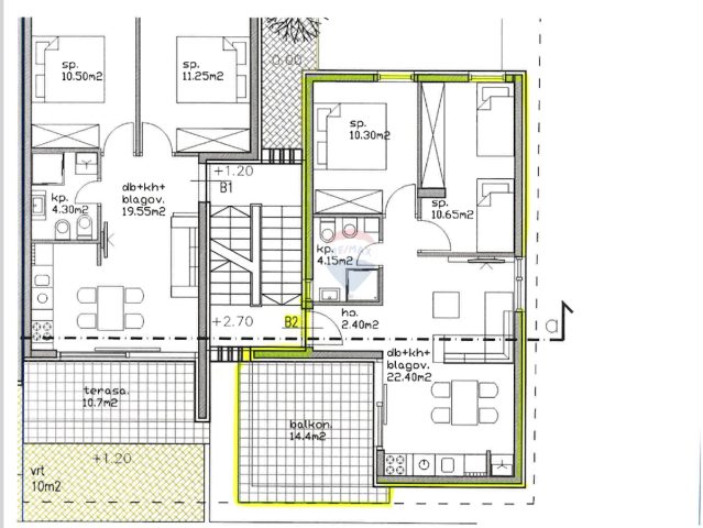 Appartement à vendre 49 m² – Lovrečica