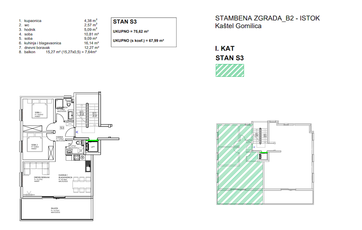 Stan Na prodaju - SPLITSKO-DALMATINSKA KAŠTELA