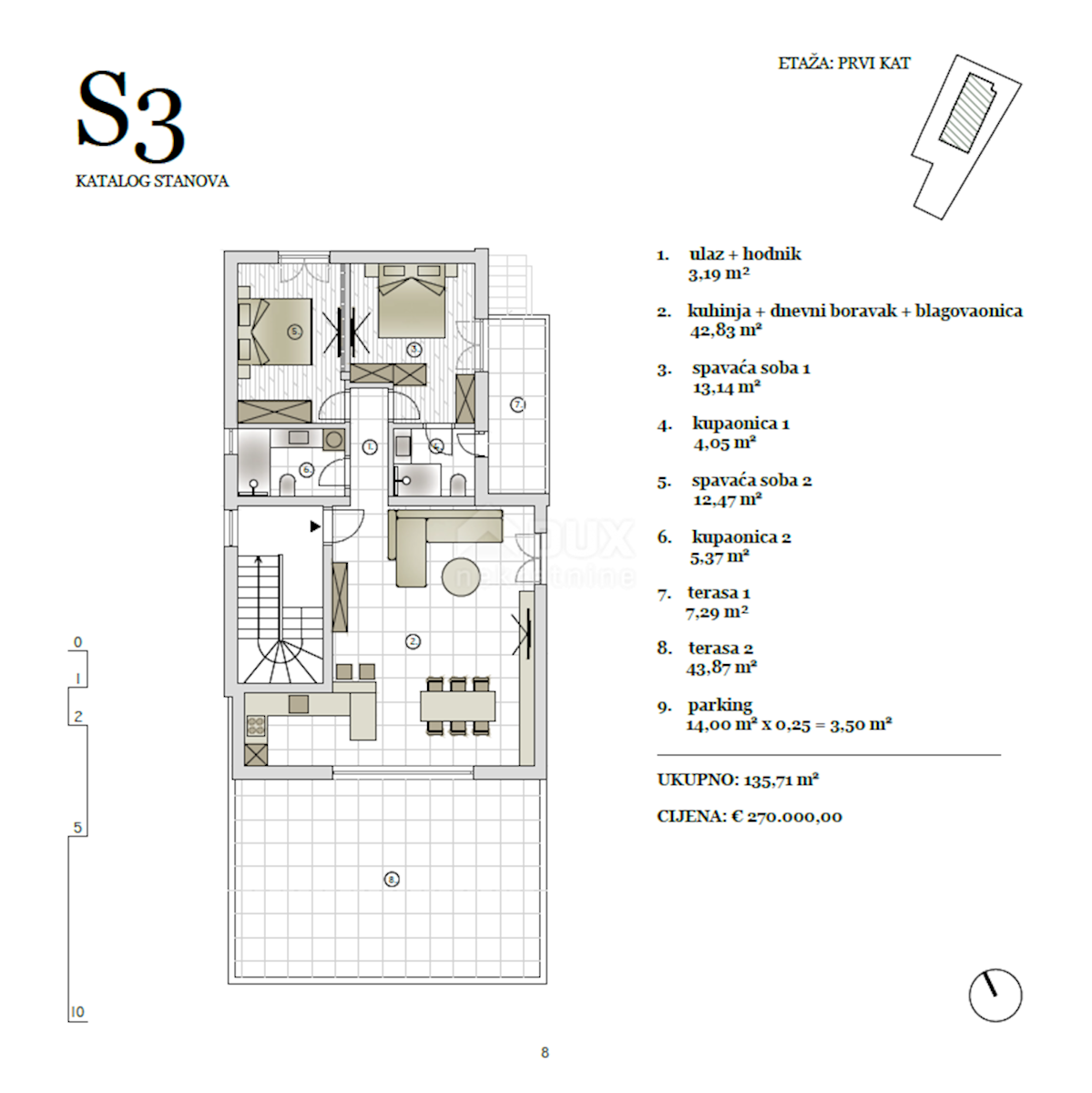 Flat For sale - ŠIBENSKO-KNINSKA VODICE