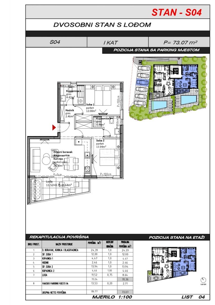 Apartment Zu verkaufen - ZADARSKA SUKOŠAN