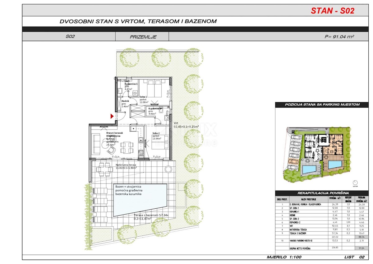 Apartmán Na prodej - ZADARSKA SUKOŠAN