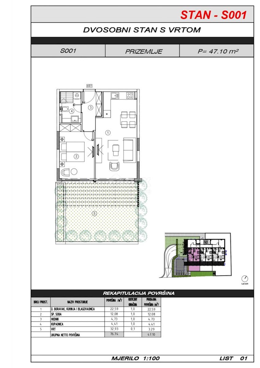 Apartmán Na predaj - ZADARSKA SUKOŠAN