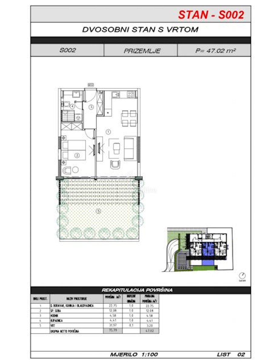 Apartmán Na prodej - ZADARSKA SUKOŠAN