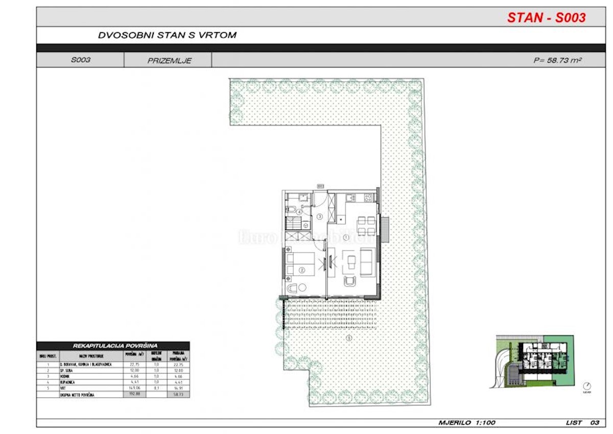 Apartmán Na prodej - ZADARSKA SUKOŠAN