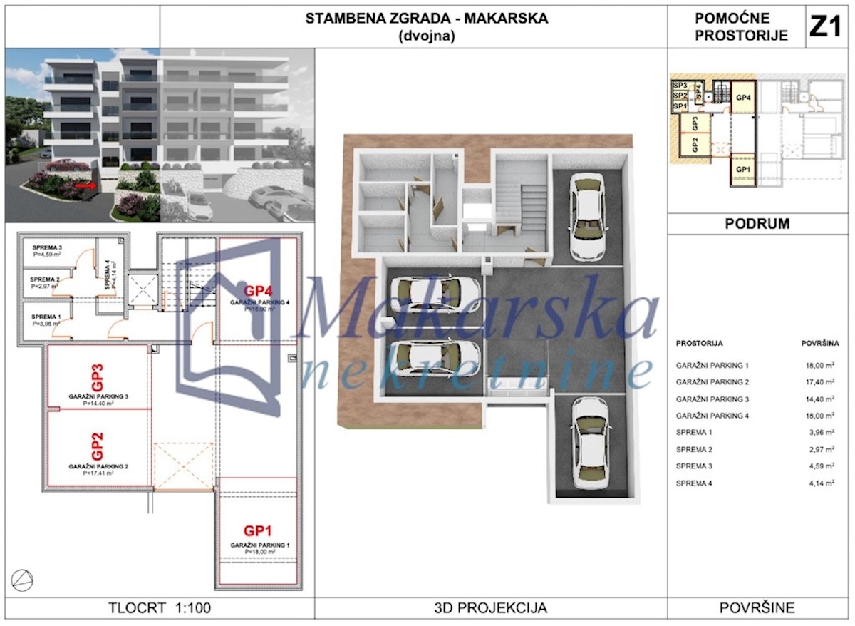 Apartma Na predaj - SPLITSKO-DALMATINSKA MAKARSKA