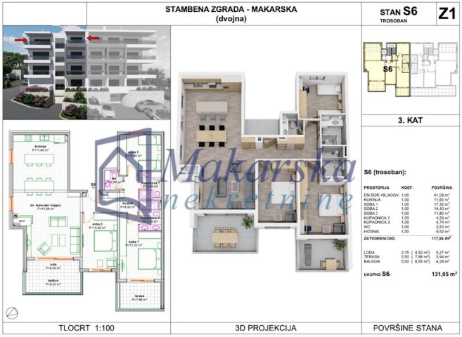Appartamento in vendita 131 m² – Makarska