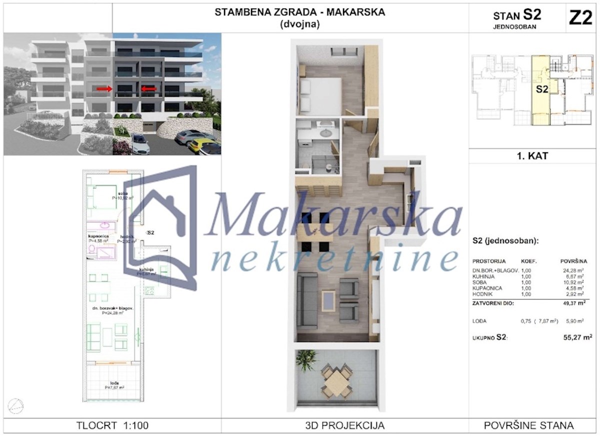 Stan Na prodaju - SPLITSKO-DALMATINSKA MAKARSKA