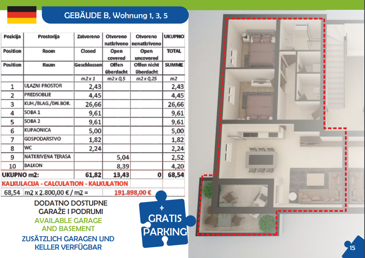 Apartmán Na prodej - ZADARSKA SUKOŠAN