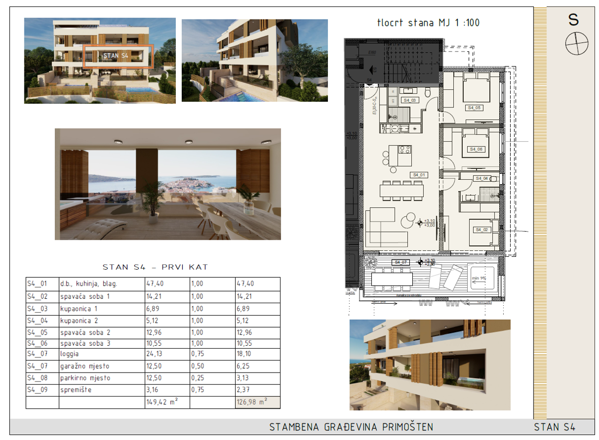 Appartement À vendre - ŠIBENSKO-KNINSKA PRIMOŠTEN