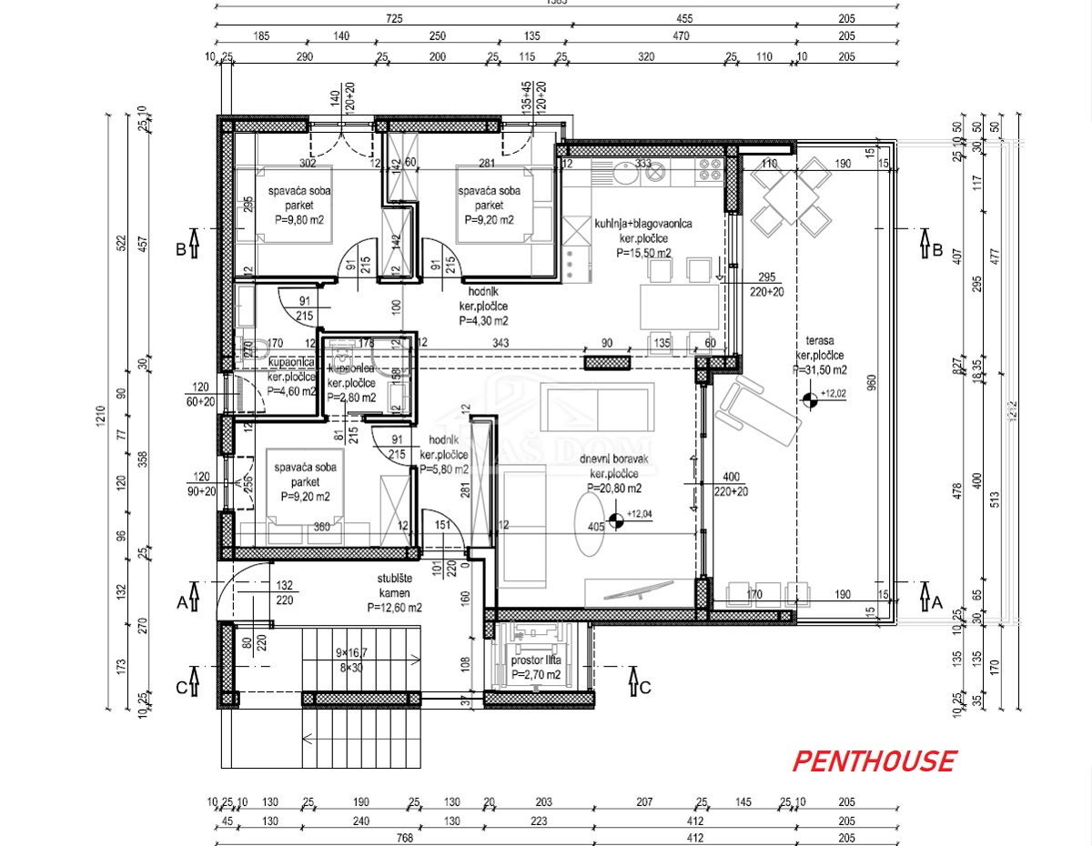 Appartement À vendre - ŠIBENSKO-KNINSKA PRIMOŠTEN