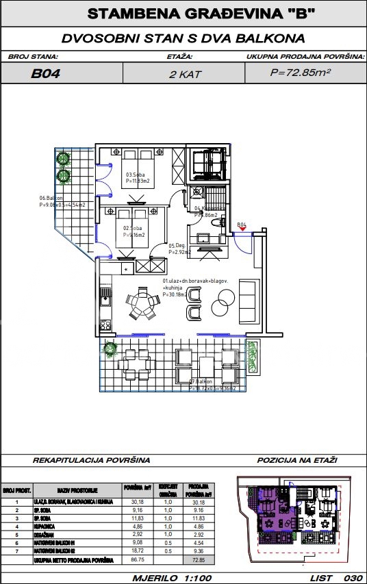 Appartement À vendre - SPLITSKO-DALMATINSKA TUČEPI