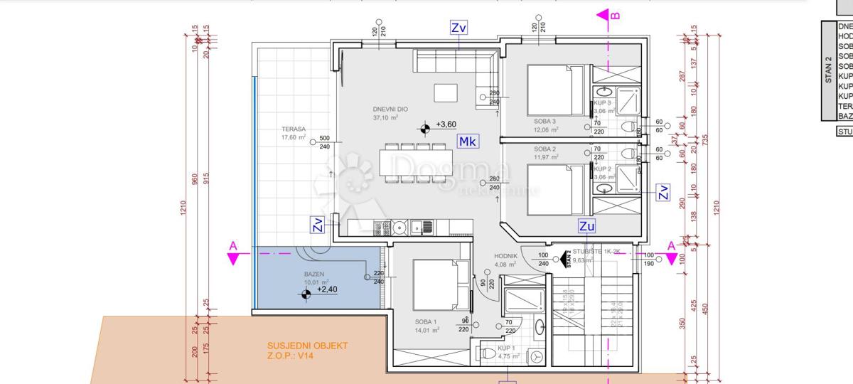 Appartement À vendre - ŠIBENSKO-KNINSKA ŠIBENIK