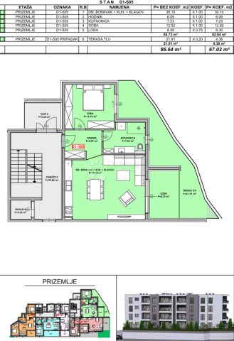 Stan na prodaju 67 m² – Omiš