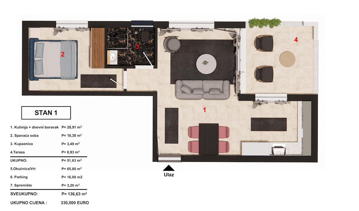 Apartment Zu verkaufen - ŠIBENSKO-KNINSKA ŠIBENIK