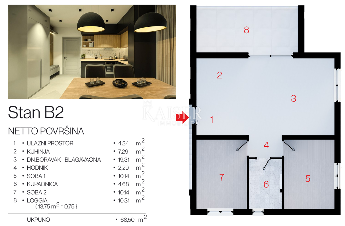 Flat For sale - ŠIBENSKO-KNINSKA ROGOZNICA