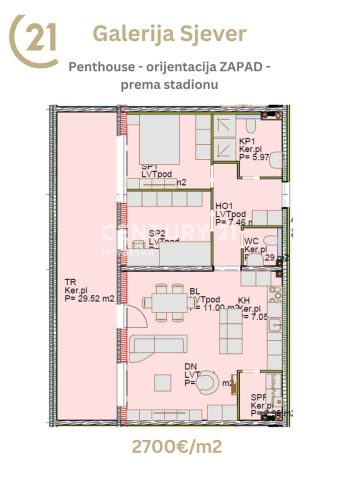 Apartma na predaj 85 m² – Čakovec
