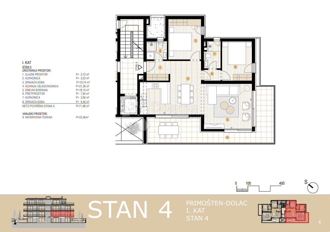 Flat For sale - ŠIBENSKO-KNINSKA PRIMOŠTEN