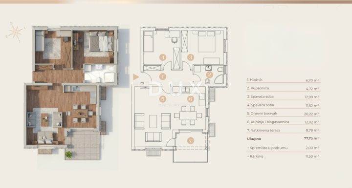 Mieszkanie na sprzedaż 77 m² – Viškovo