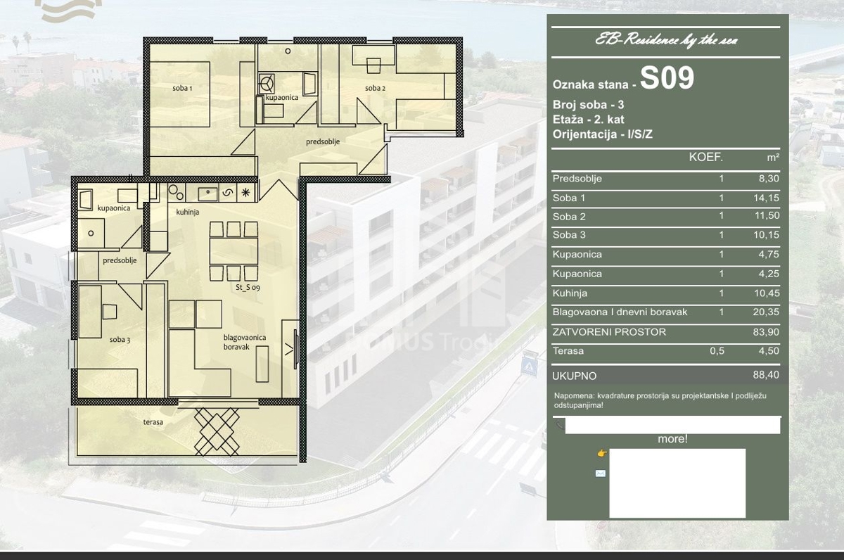 Apartment Zu verkaufen - Splitsko-dalmatinska Trogir - foto 3/3