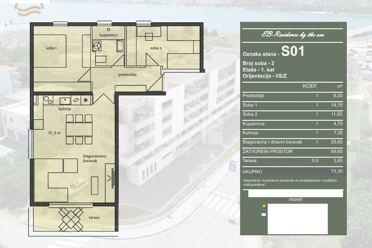 Flat For sale - Splitsko-dalmatinska Trogir - foto 3/3
