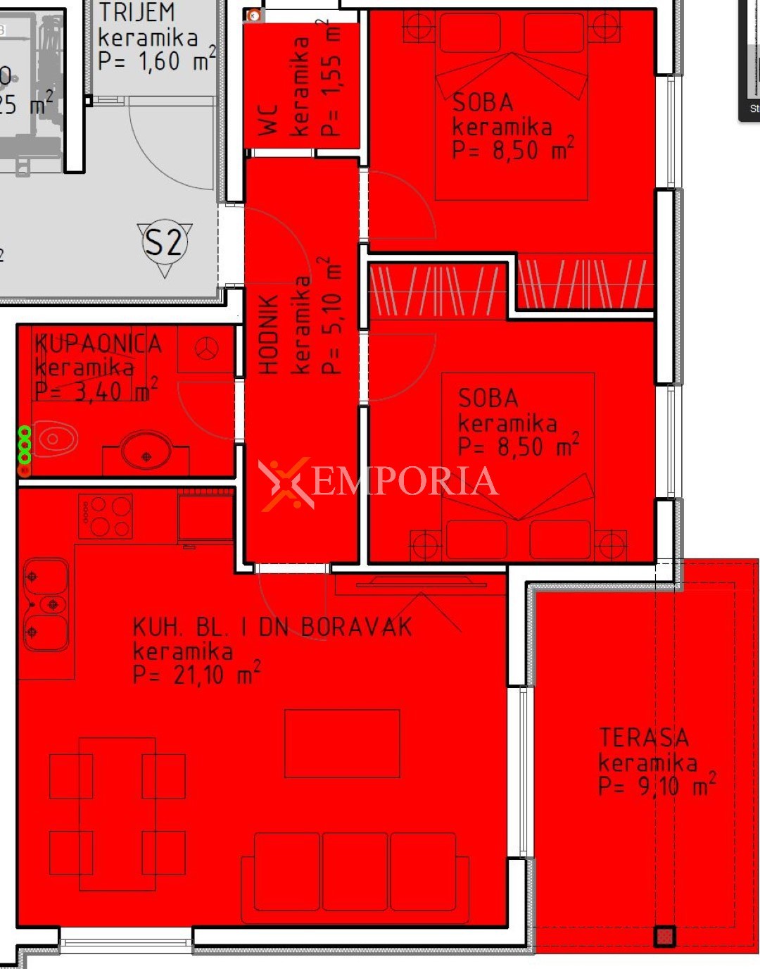 Flat For sale - ZADARSKA RAŽANAC