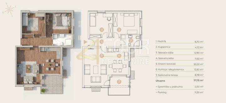 Mieszkanie na sprzedaż 77 m² – Viškovo