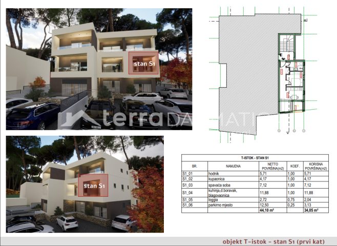Flat for sale 34 m² – Šibenik