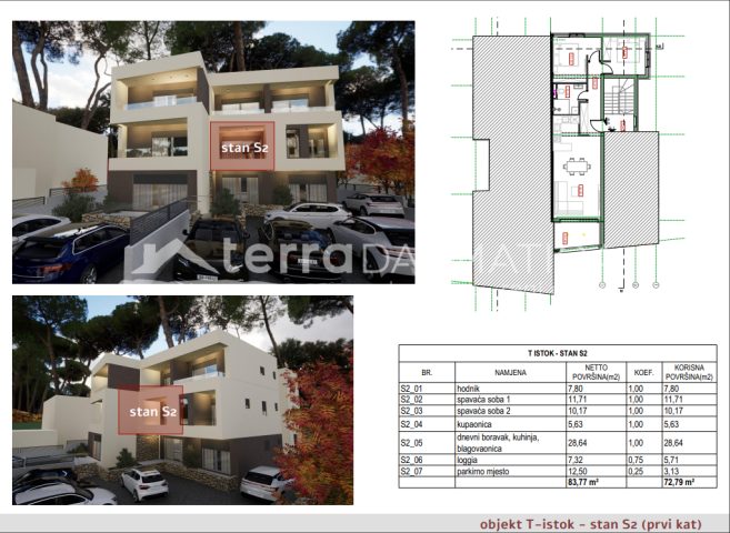 Flat for sale 73 m² – Šibenik