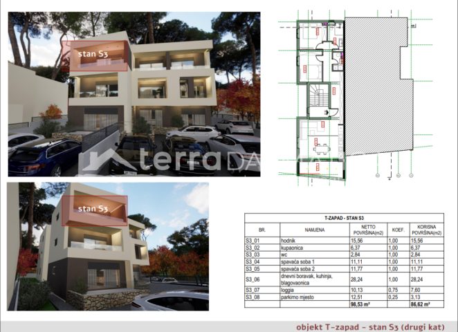 Apartmán na predaj 87 m² – Šibenik