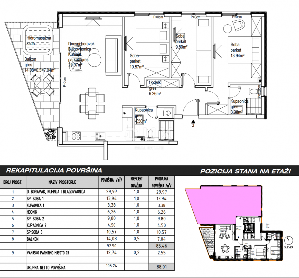 Apartmán Na prodej - ZADARSKA SUKOŠAN