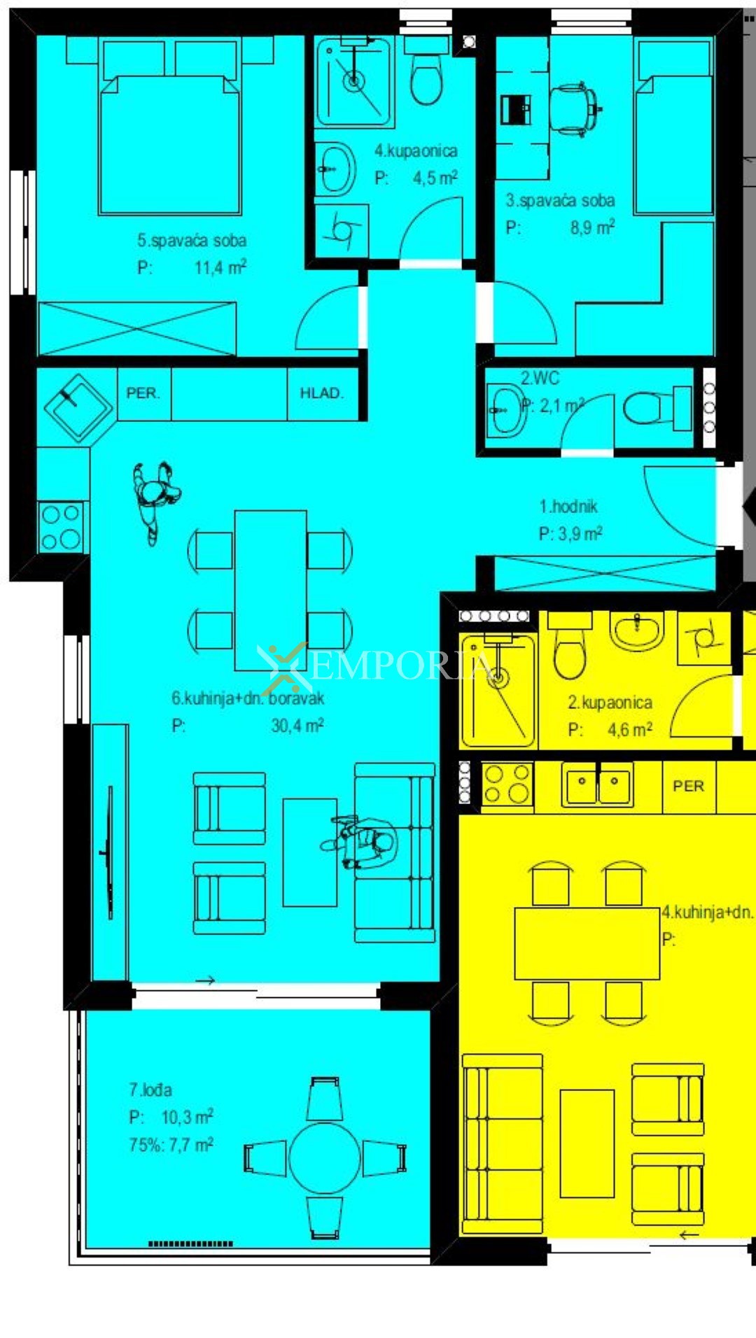 Apartment Zu verkaufen - Zadarska Zadar - foto 4/5
