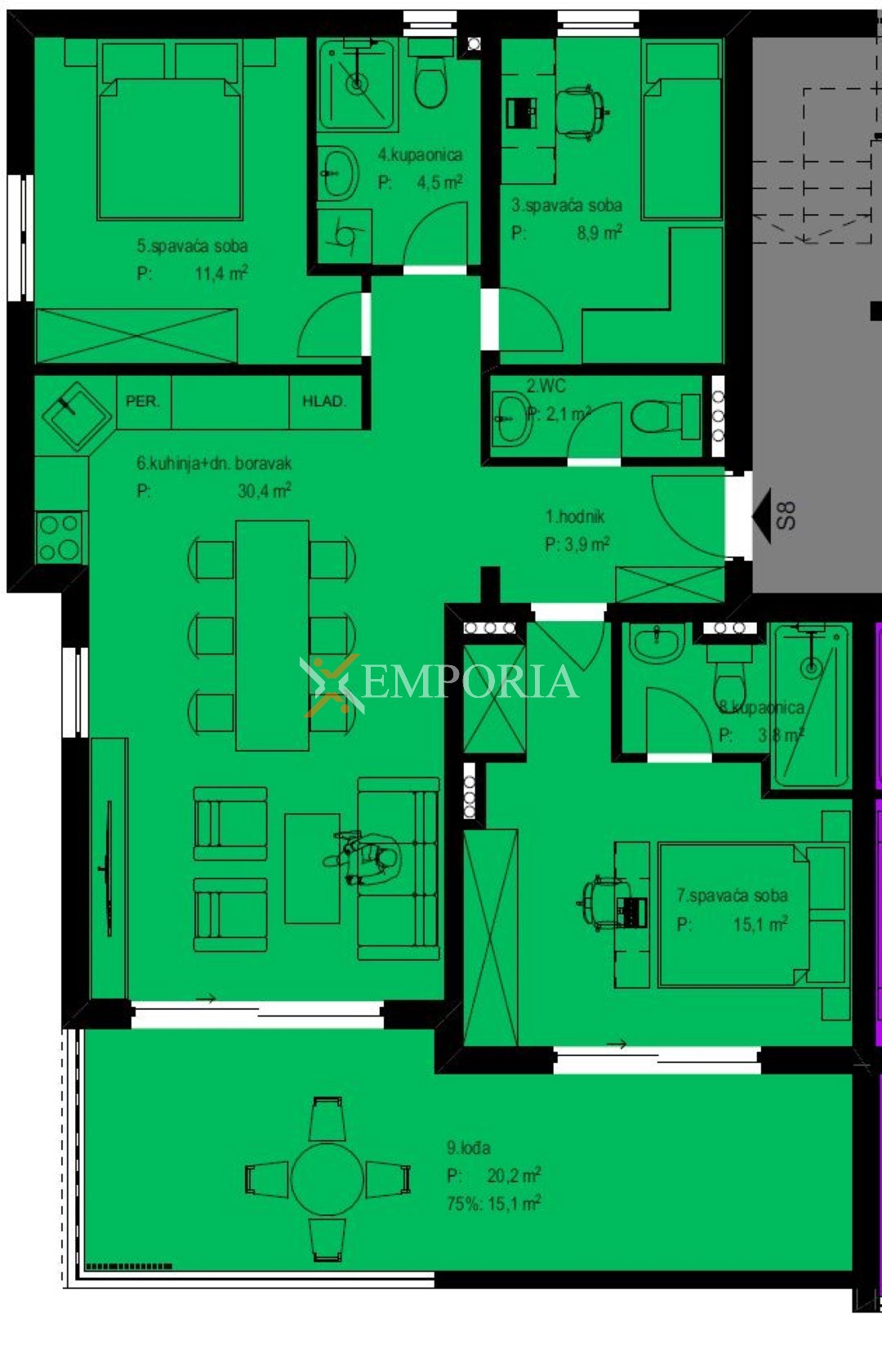 Apartment Zu verkaufen - Zadarska Zadar - foto 4/6