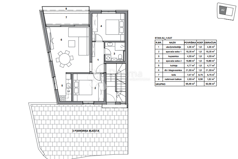 Flat For sale - SPLITSKO-DALMATINSKA BRAČ