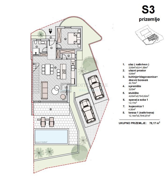 Flat For sale - ŠIBENSKO-KNINSKA VODICE