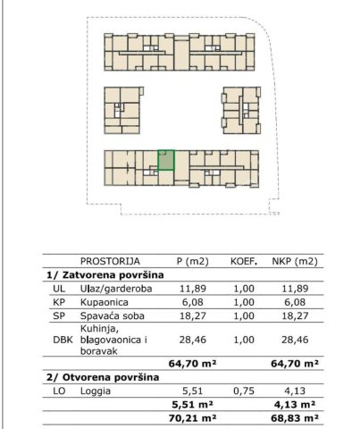 Flat for sale 69 m² – Velika Gorica