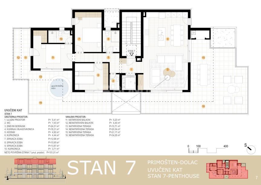 Appartement À vendre - ŠIBENSKO-KNINSKA PRIMOŠTEN