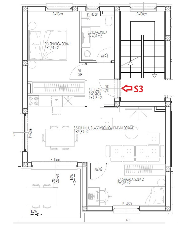 Flat For sale - ŠIBENSKO-KNINSKA VODICE