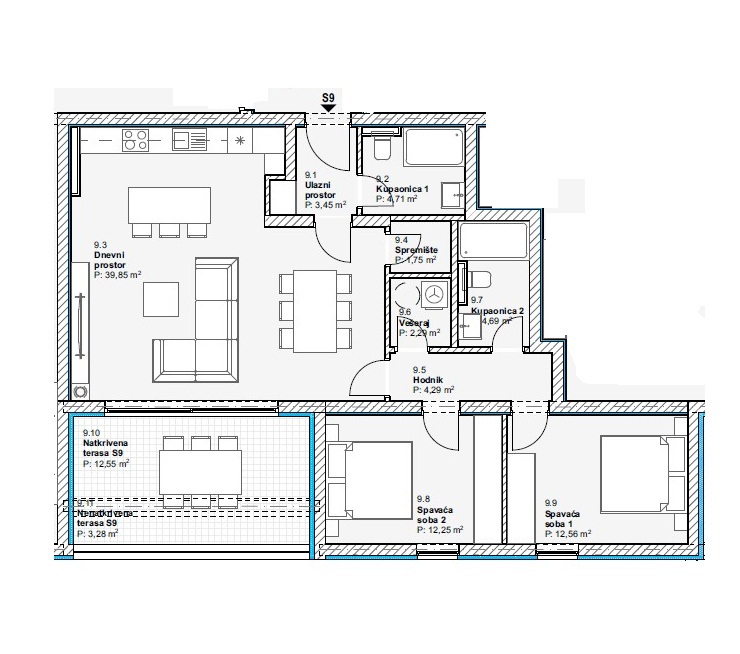 Flat For sale - ŠIBENSKO-KNINSKA VODICE
