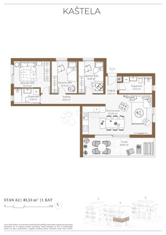 Apartma Naprodaj - Splitsko-dalmatinska Kaštela - foto 2/5