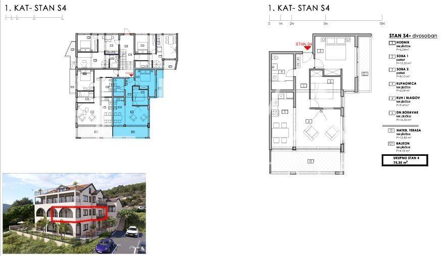 Flat For sale - SPLITSKO-DALMATINSKA MARINA